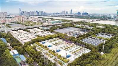 獵德污水處理廠全景。