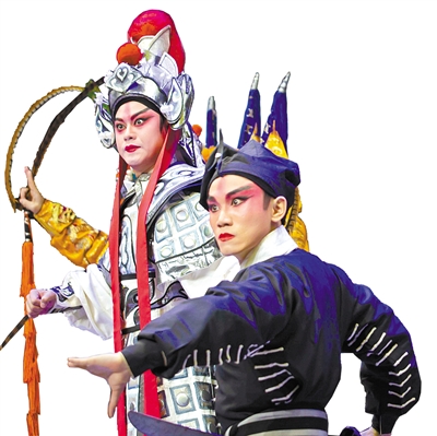 開(kāi)幕表演中的粵劇演員