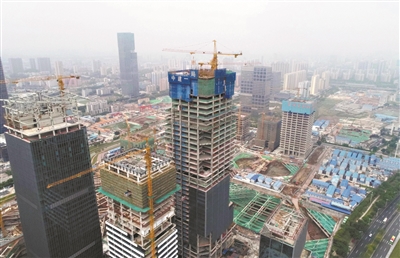 建設(shè)中的琶洲粵港澳大灣區(qū)人工智能與數(shù)字經(jīng)濟(jì)試驗區(qū)。