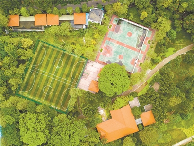 上涌果樹公園籃球場，在城市綠洲中揮灑汗水，會不會格外酣暢淋漓呢？