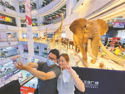 正佳廣場打造動物標(biāo)本展為消費(fèi)者帶來全新的購物體驗(yàn)。
