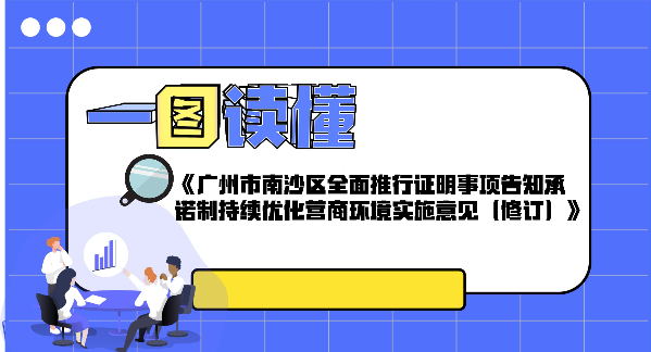【一圖讀懂】關(guān)于《廣州市南沙區(qū)全面推行證明事項(xiàng)告知承諾制持續(xù)優(yōu)化營(yíng)商環(huán)境實(shí)施意見（修訂）》的政策解讀