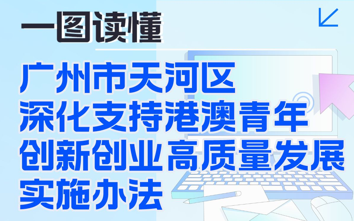 【一圖讀懂】《廣州市天河區(qū)深化支持港澳青年創(chuàng)新創(chuàng)業(yè)高質量發(fā)展實施辦法》的政策解讀