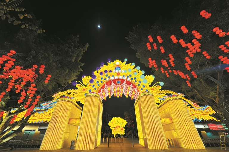 2025廣州新春燈會(huì)1月13日進(jìn)行亮燈測(cè)試